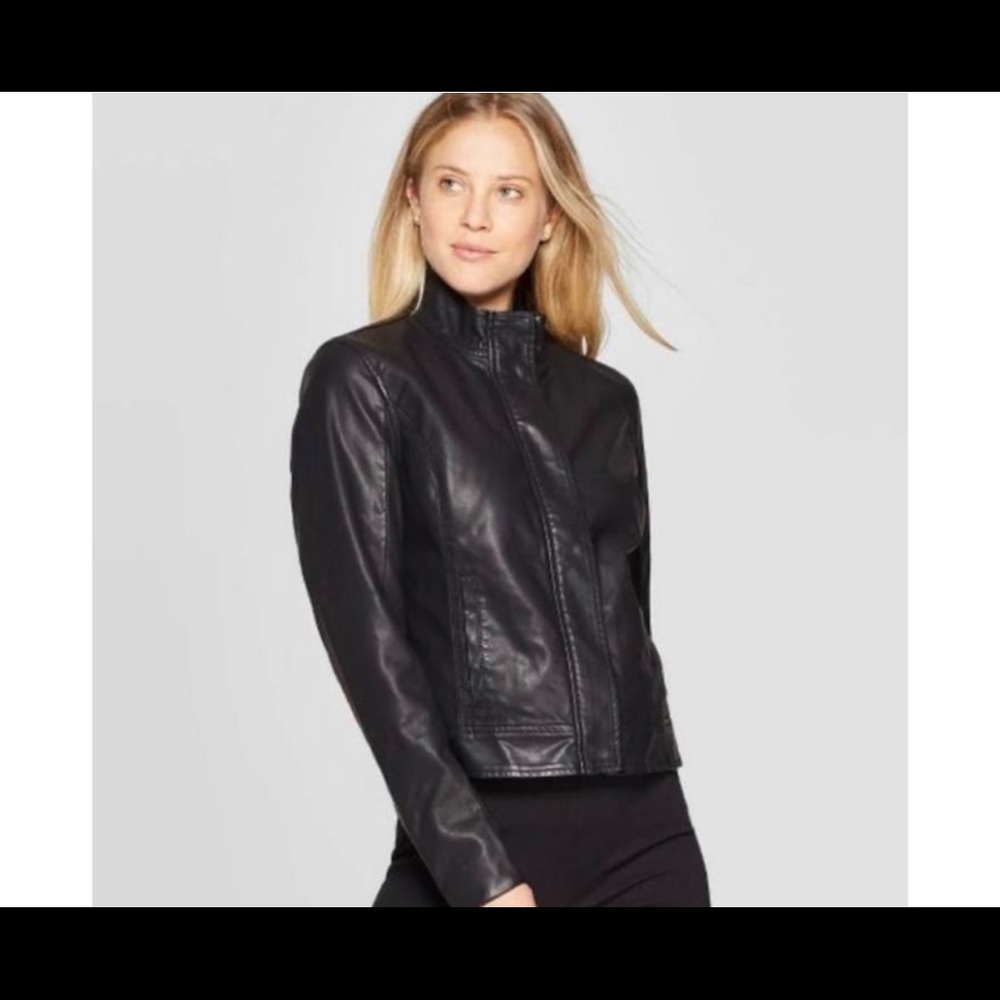 Vegan Leather Black Jacket